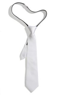  Solid Twill Zipper Tie (Boys)
