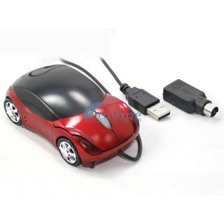 New Red Car Shape Optical USB PC Laptop Computer Mouse