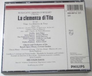 Mozart La Clemenza Di Tito Colin Davis Baker 2CD German