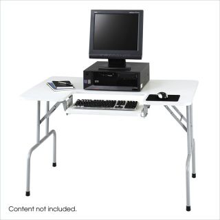 Safco Metal Folding Table Gray Computer Desk