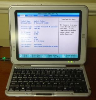HP Compaq TC1100 10 4 Tablet PC Laptop 1 0GHz 512MB RAM Keyboard
