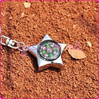 Cool Five pointed Star Compass Outdoor Sport Favor Pendant Key Chain