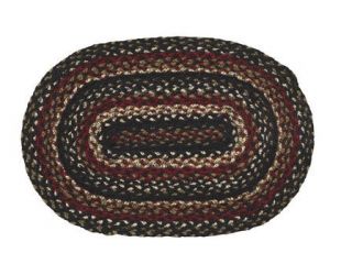 IHF Country Jute Braided Oval Kitchen Placemats for Sale Tartan