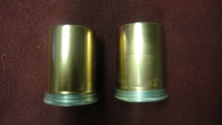Vintage Aluminum Copper colored Salt & Pepper Shakers Set Lot screw on