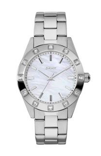 DKNY Glitz Crystal Bezel Bracelet Watch