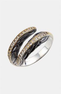 Elizabeth and James Audubon Feather Two Tone Bypass Ring