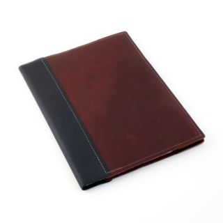 Leather Composition Notebook Cover Burgundy Black