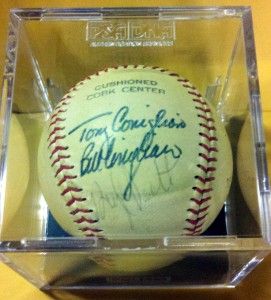 Tony Conigliaro & Ted Williams signed league baseball autographed auto