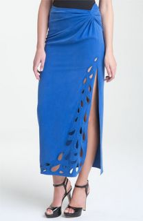Catherine Malandrino Cutout Silk Maxi Skirt