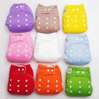  Waterproof Baby Diapering Re useable Cloth Diapers Cover With 9 Colour