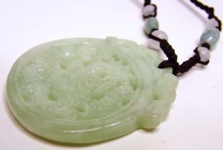Chinese Jade Amulet Pendant Celestial Dragon 120g