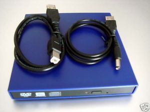 Blue Netbook Mini Laptop Blu Ray External USB DVD Drive