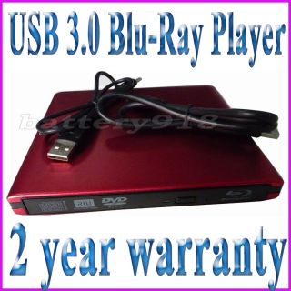 New USB 3 0 External Blu Ray Player Drive DVD Burner for Laptop PC and