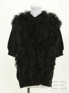 Rachel Comey Black Alpaca Cardigan Sweater Size Large