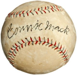 Connie Mack Single Signed Baseball
