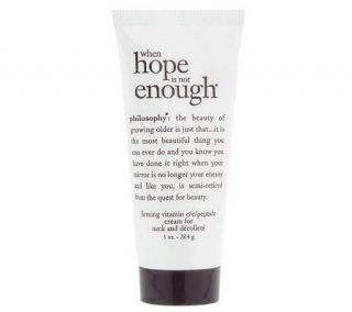 philosophy when hope is not enough neck cream 1 oz. —