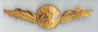 Thai Airways International Command Pilot Wings Badge