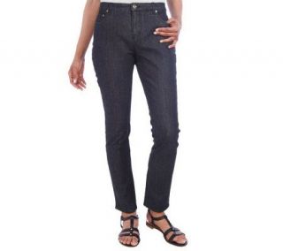 Isaac Mizrahi Live Stretch Slim Leg 5 Pocket Jeans   A214410
