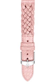 MICHELE 18mm Woven Leather Watch Strap