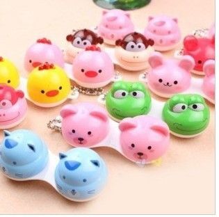  Lovely Cartoon Animal Contact Lenses Box Container Case 1pc