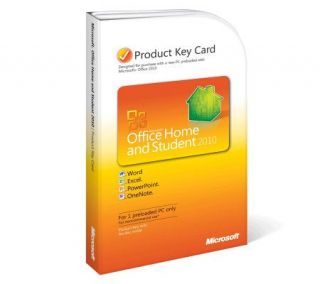 Microsoft Office 2010 Home & Student Product Key Card —