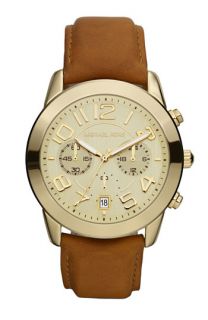 Michael Kors Chronograph Leather Strap Watch