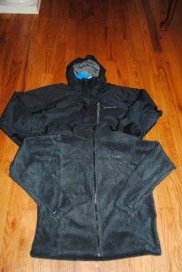 Mens Black Columbia Exposure Falls 3in1 Winter Ski Jacket Coat Parka