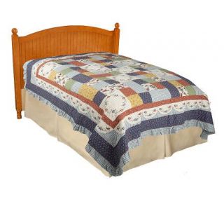 Barn Dance Handcrafted 100Cotton Twin Size Quilt —
