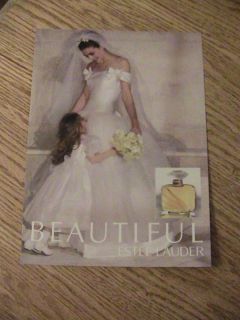 1995 Estee Lauder Advertisement Beautiful Fragrance Ad