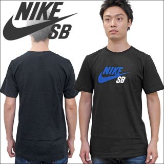 Nike SB Icon Fill T Shirt Black Blue White New Skateboarding Dunk