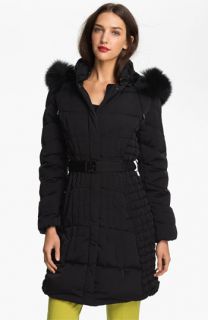 1 Madison Quilted Coat with Genuine Fox Fur
