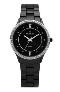 Skagen Crystal Bezel Ceramic Bracelet Watch