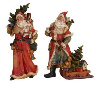 Set of 2 10 3/4 Santa Figures by Sterling —