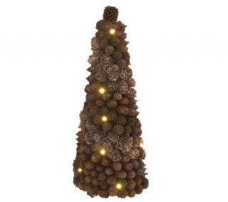 BethlehemLights BatteryOperated 11 Nut Medley Tabletop Tree with Timer 