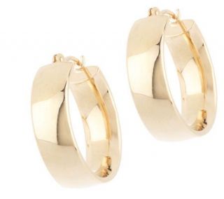 Savor 14K Gold Bonded 3/4 Wedding Band Hoop Earrings —