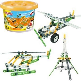 Erector Construction Set 150+ pieces 15 Models to Build Child Toy Gift