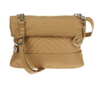 Travelon Quilted Nylon Fold Over Shoulder Bag —