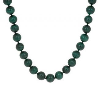Artisan Crafted Sterling12mm Malachite Bead 18 Necklace —