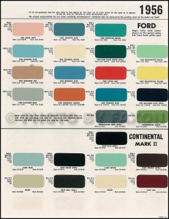 1956 1957 Lincoln Continental Mark II Paint Chips RARE 9 Original