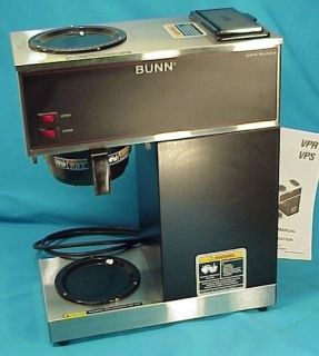 Bunn Commercial 2 Burner Coffee Maker Model VPR Black