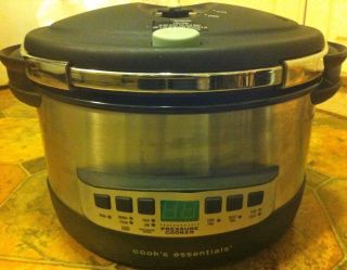 Cooks Essentials 8 Quart Oval Programmable Electric Pressure Cooker