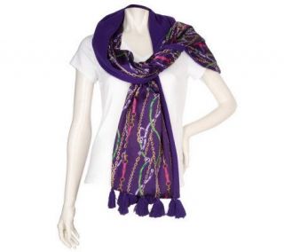 PERFECT by Carson Kressley Knit Shawl with Printed Lining —