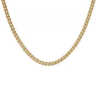 18 Textured Double Rope Necklace 14K Gold 3.3g —