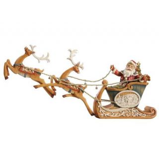 20 Santa and Reindeer Sleigh Figure by Roman —