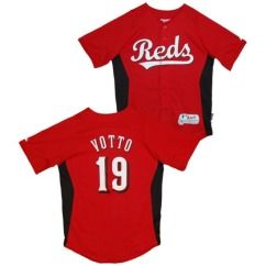  Reds Joey Votto Red Youth Cool Base Batting Practice Jersey