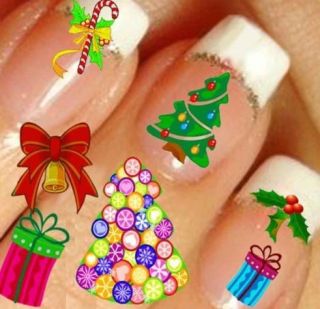  Christmas Gift Nail Art 3D Stickers Tip Decal 24 Unique Designs
