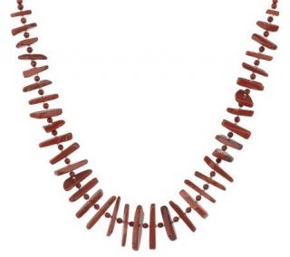 Artisan Crafted Sterling Red Jasper 19 Necklace —