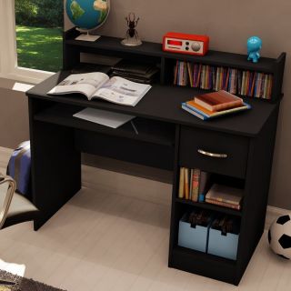 Small Compact Wood Computer Desk Wooden Office Furniture Table Hutch