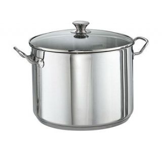 Tramontina 16 qt Covered Stockpot with Temperedlass Lid —