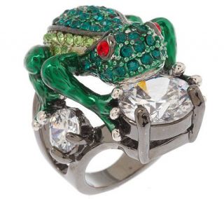 Kenneth Jay Lanes Charming Frog Ring —